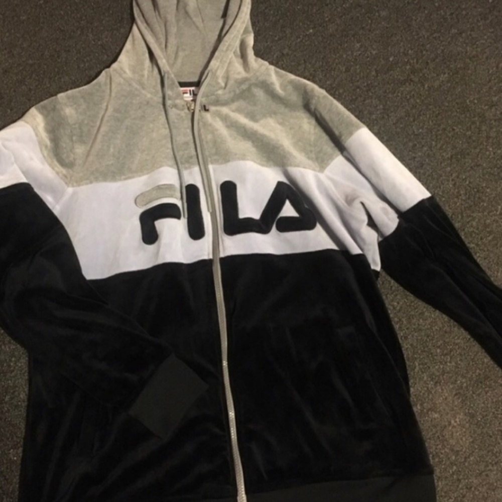 FILA VELOUR COLOR BLOCK HOODIE